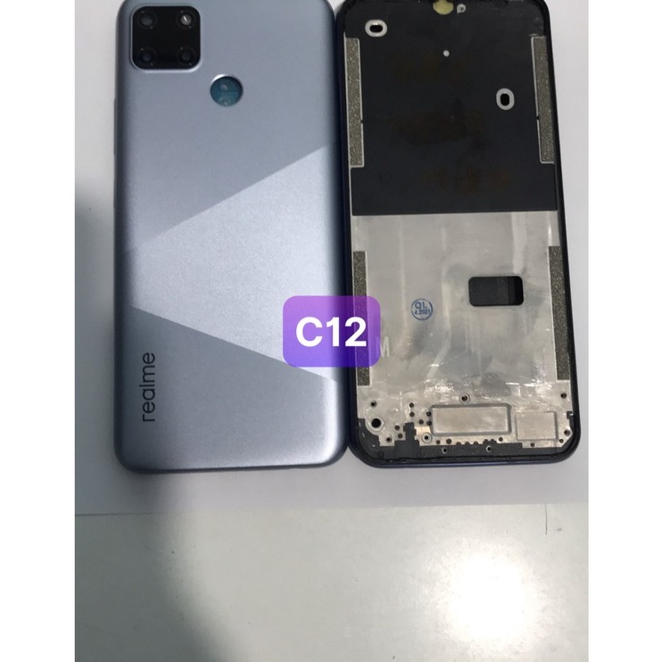 bộ vỏ realme c12 ( gồm xương .lưng.nút bấn.kính cam)