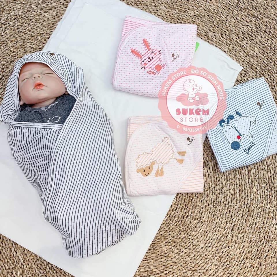 [Mã SKAMLTSM9 giảm 10% đơn 99K] Ủ choàng cotton 1 lớp Lullaby