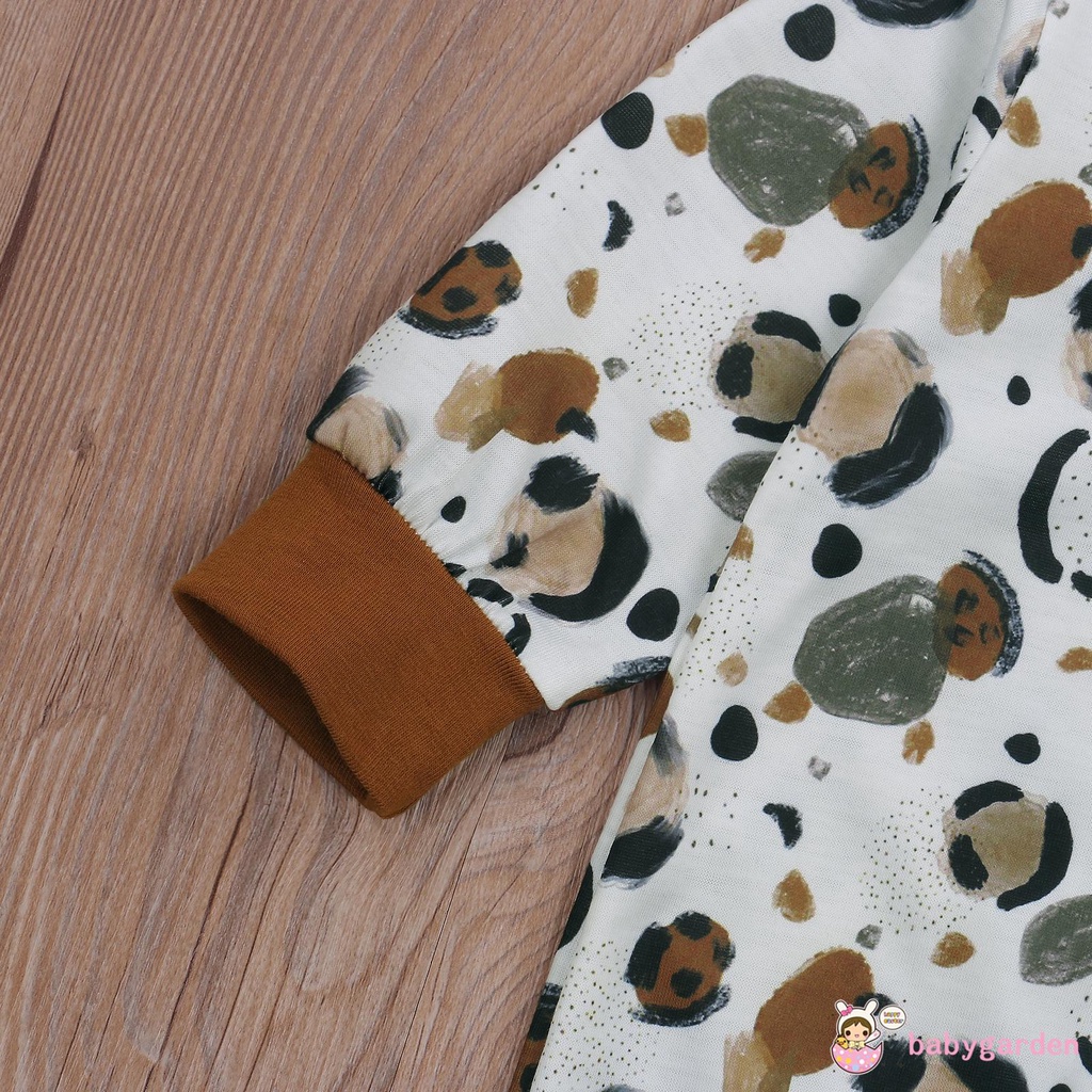 Áo liền quần dài tay cổ tròn dành cho trẻ sơ sinh 0-18 tháng