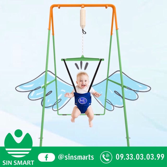 [Sin Smart]Xích đu nhún nhảy với đai tập đi an toàn cho bé