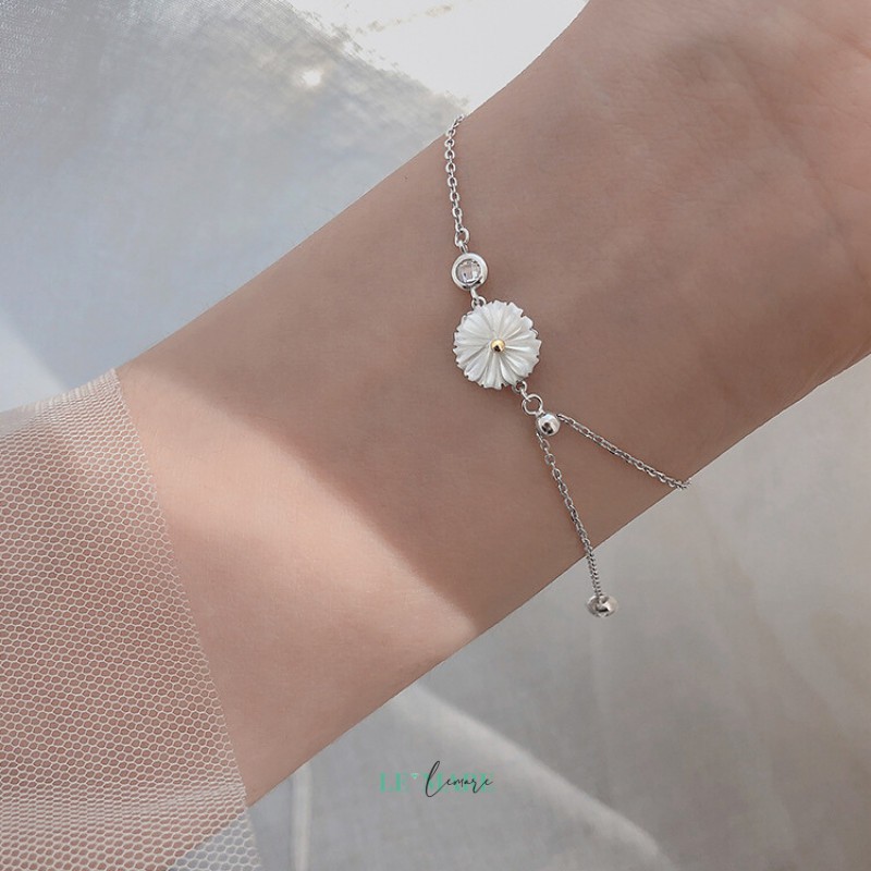 Bộ trang sức bạc Hoa cúc trai Le'mare Jewelry D7034
