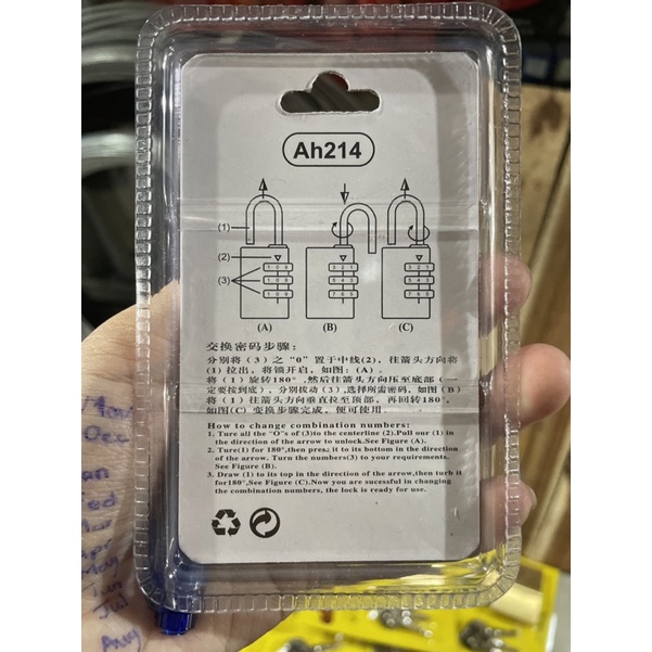 Ổ khoá số FIERHUA 2 phân AH214