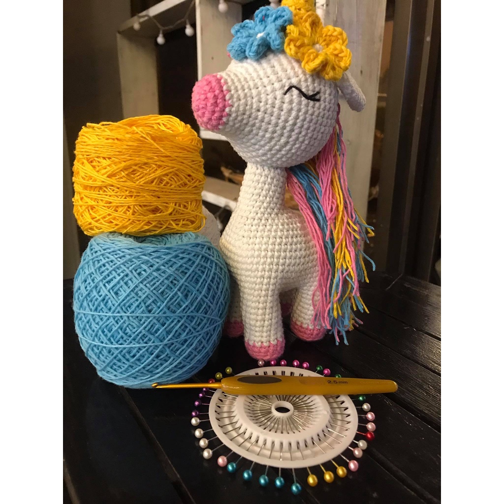 Set len-Set móc len-Bé Lucy The Unicorn