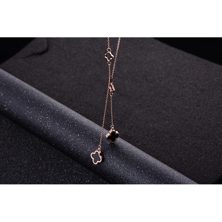 Dây chuyền nữ ttian hoa L V rớt cách điệu siêu đẹp, bền màu, chuẩn thời trang