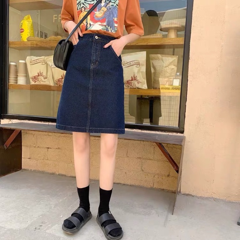 Chân váy jeans bigsize order