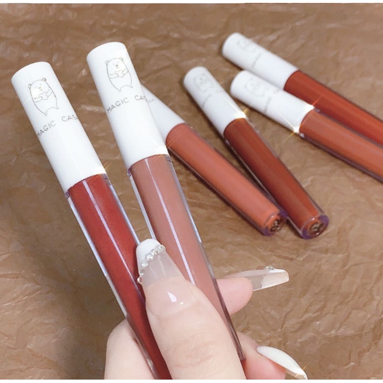 [Hàng mới về] Set 6 Cây Son Kem Lì MAGIC CASA bear Fluffy Lip Glaze velvet chống nước lâu trôi | BigBuy360 - bigbuy360.vn