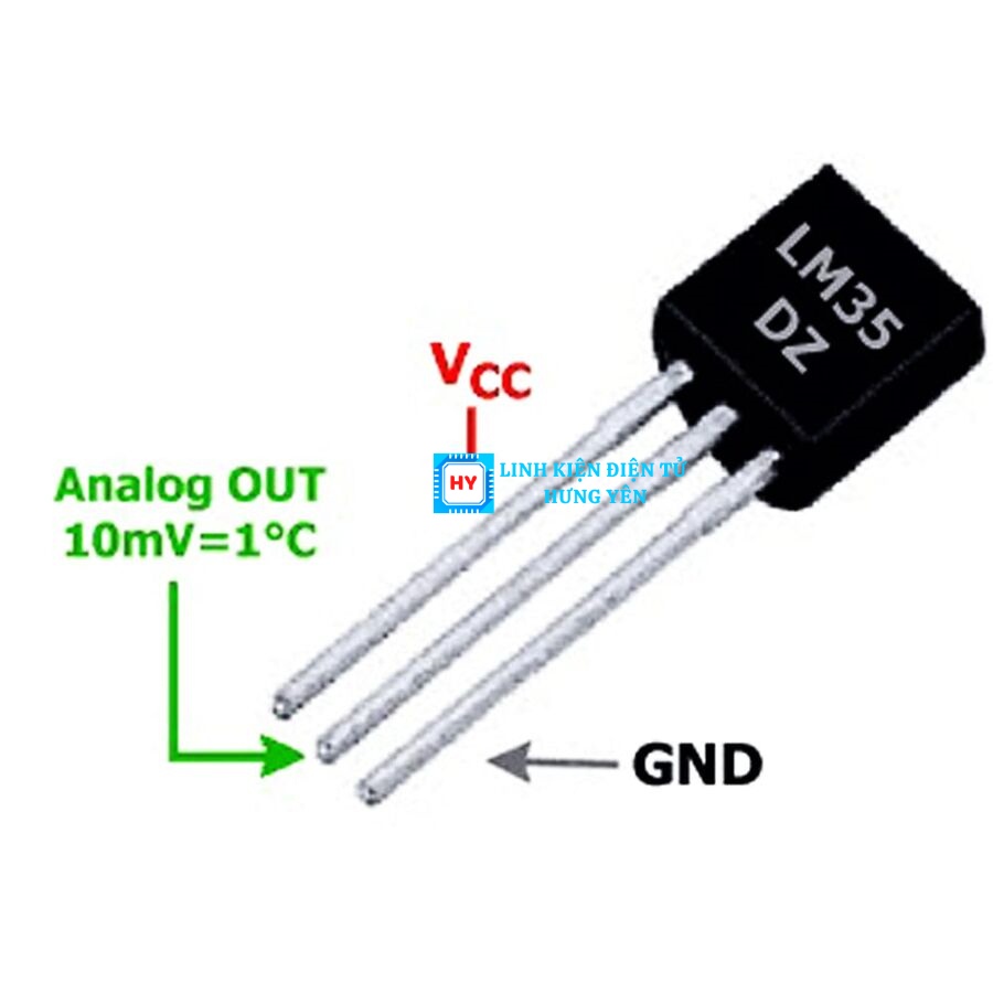 Cảm biến nhiệt độ LM35 LM35DZ TO-92 chính hãng