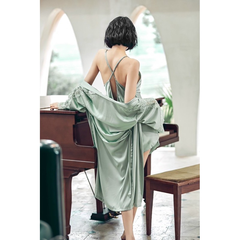 Set Choàng + Đầm Phi Lụa Ren X