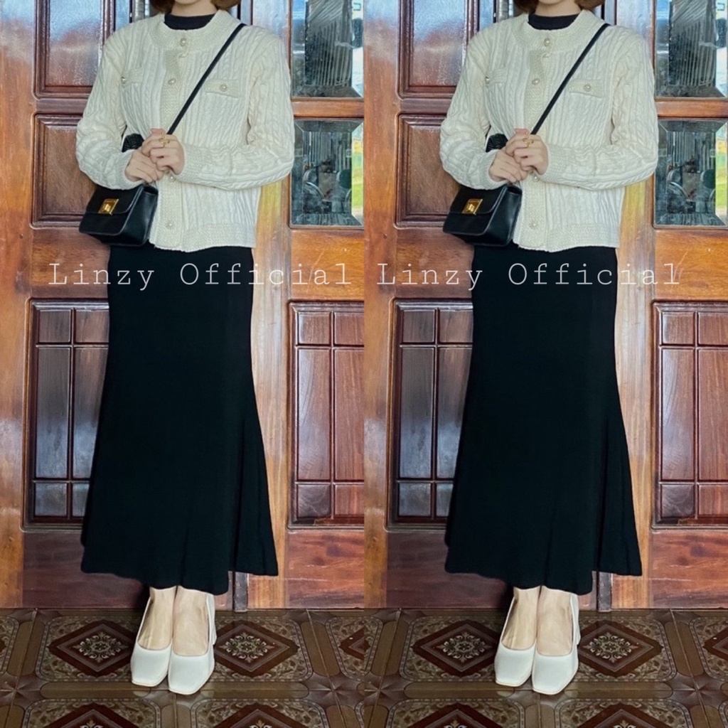 Chân váy đuôi cá dáng dài màu đen style Hàn quốc tôn dáng cực đỉnh, chân váy chữ A dài(có ảnh thật) | BigBuy360 - bigbuy360.vn