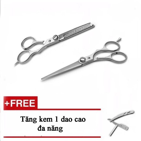 Bộ 2 Kéo Cắt Tỉa CT1 Tặng Kèm Dao Cạo