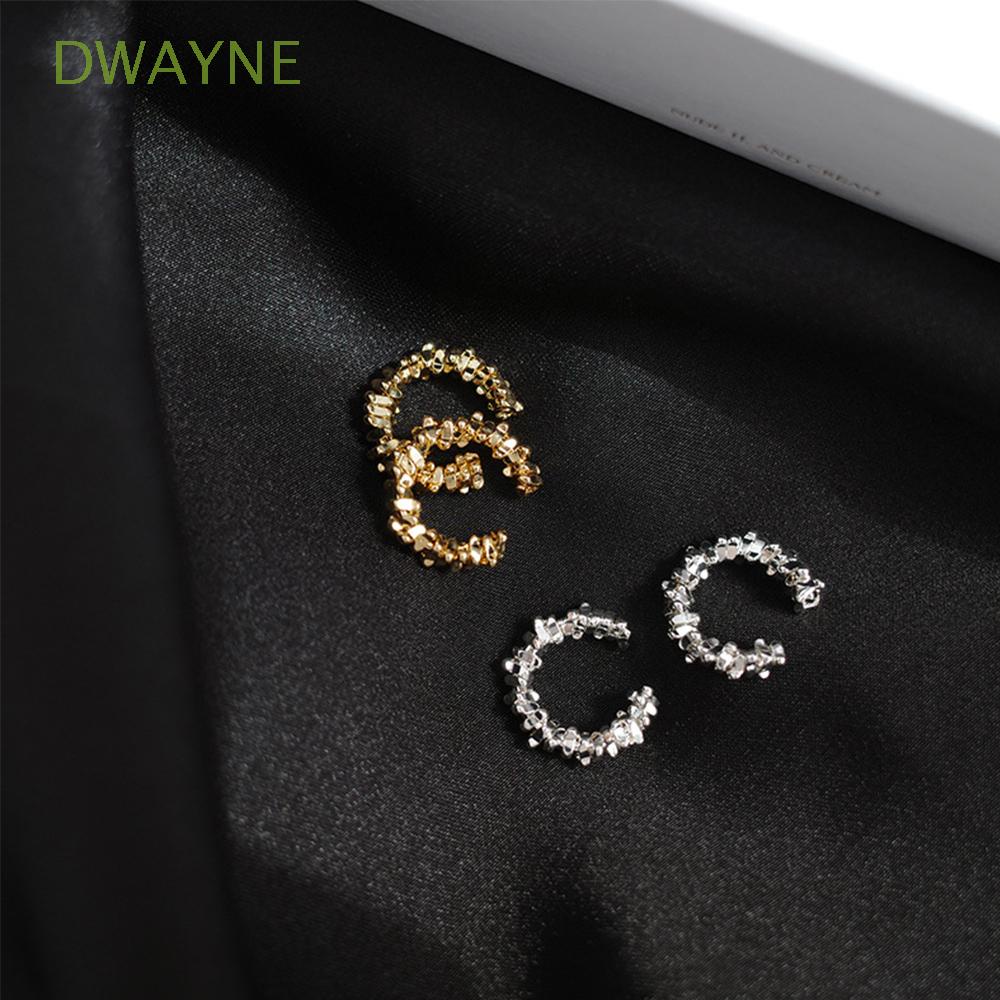 Khuyên Tai DWAYNE Hình Quả Bóng Kim Loại Đơn Giản Thời Trang Dự Tiệc|Khuyên Tai Cổ Điển Không Xỏ Lỗ Màu Sắc