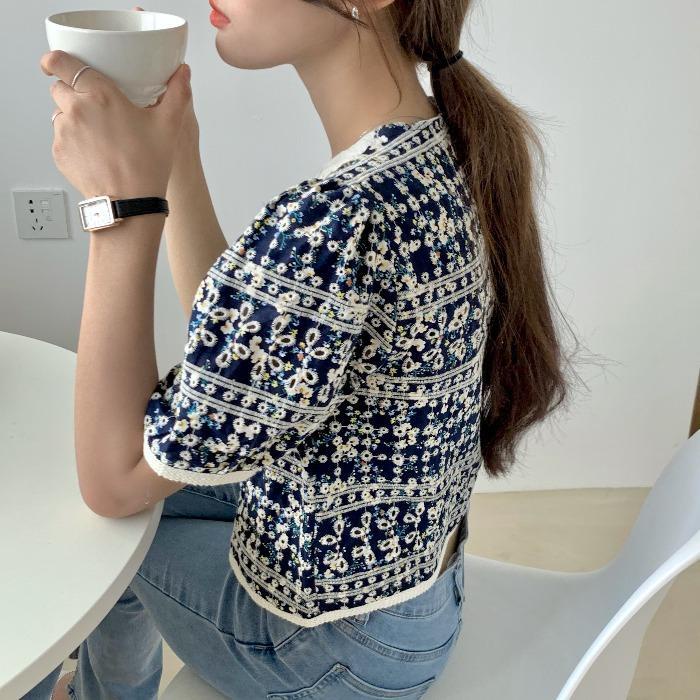 Áo Sơ Mi Thêu Hoa Thời Trang Hàn Quốc Dành Cho Nữ  tao bao