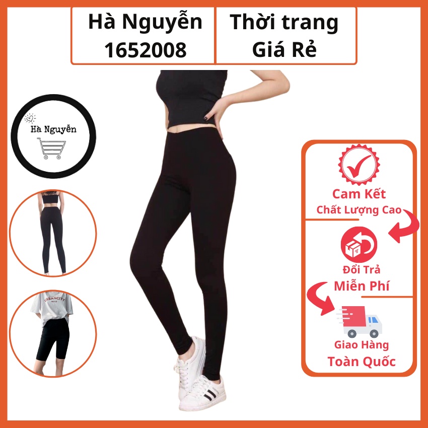 Quần leging dài, ngắn, đùi ⚡ HÀNG LOẠI 1 ⚡ quần nâng mông cạp cao nữ chất cotton co giãn 4 chiều