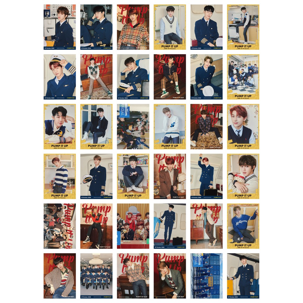 Lomo card 36 ảnh GOLDEN CHILD - Pump It Up