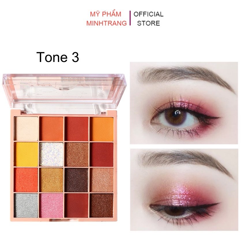 Phấn Mắt Lameila 16 ô màu Eye Shadow nội địa Trung lấp lánh,lên màu chuẩn,lì,mịn,lâu trôi,bảng phấn mắt nhũ màu đẹp