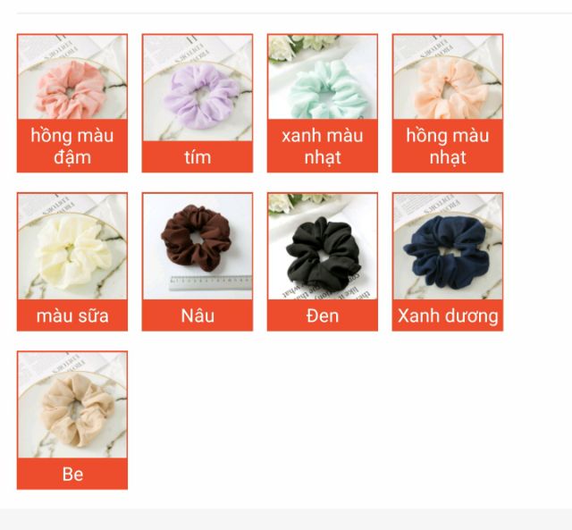 Crunchies - dây buộc tóc vải voan phong cách Hàn Quốc