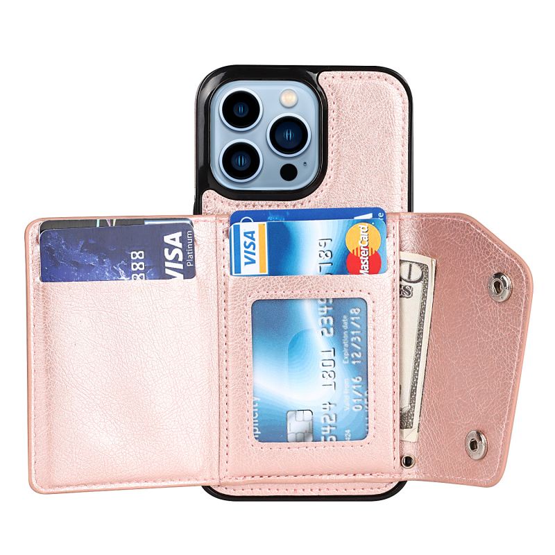 Ốp Điện Thoại Da Kèm Ngăn Đựng Thẻ + Dây Đeo Sang Trọng Cho iPhone 13 ProMax 13 Pro 13 Mini 12 ProMax 12 13 12 Pro 12 Mini 11 ProMax