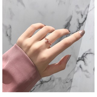 Nhẫn Vòng hoa Rose Gold đính đá Zircon ngọt ngào | Nhẫn nữ trang sức thời trang - Vàng Hồng