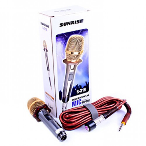 [Free Ship] Micro Karaoke có dây cao cấp SUNRISE SM-228 / S-318 Tặng chống lăn mic