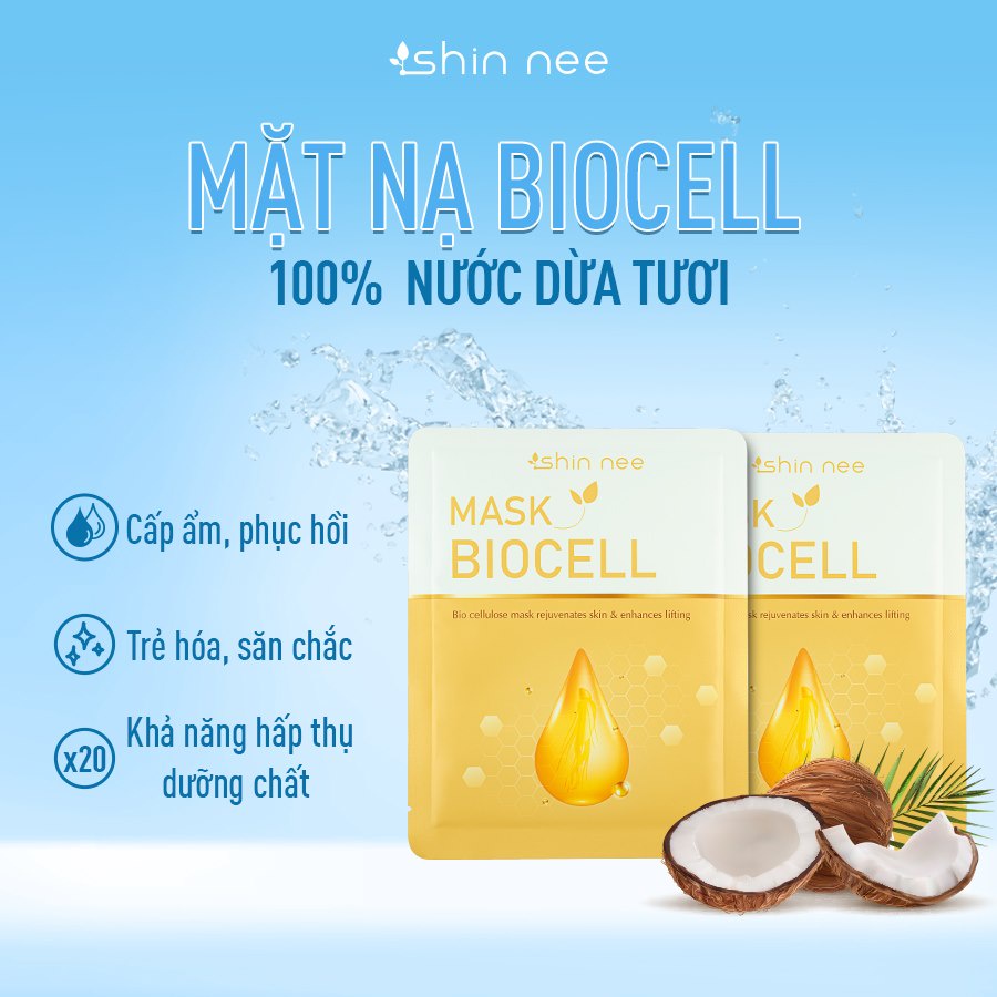 Mặt nạ Biocell chống lão hóa, phục hồi da Shin Nee (1 miếng)