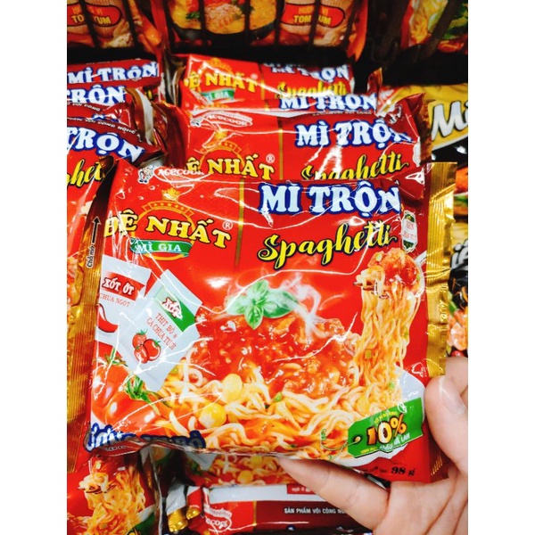Mì đệ nhất tôm chua cay,spagetty,thịt bằm