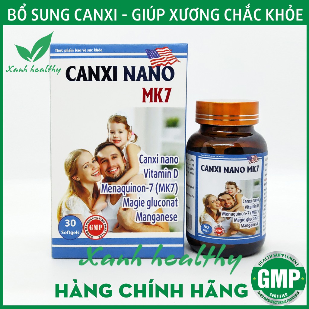 Canxi Nano MK7 bổ sung canxi, giúp xương chắc khỏe- Hàng chính hãng