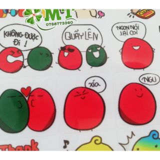 Tem sticker siêu cute 600c 4x4cm