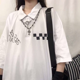 Áo polo oversize fire, jacklane, áo polo cộc tay unisex jack lane