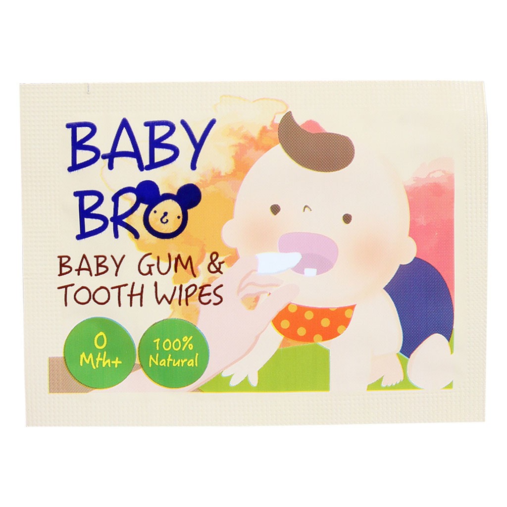 Gạc Vệ Sinh Răng Miệng Trẻ Em Baby Bro Hộp 25 Miếng (Giúp làm sạch răng miệng cho bé)