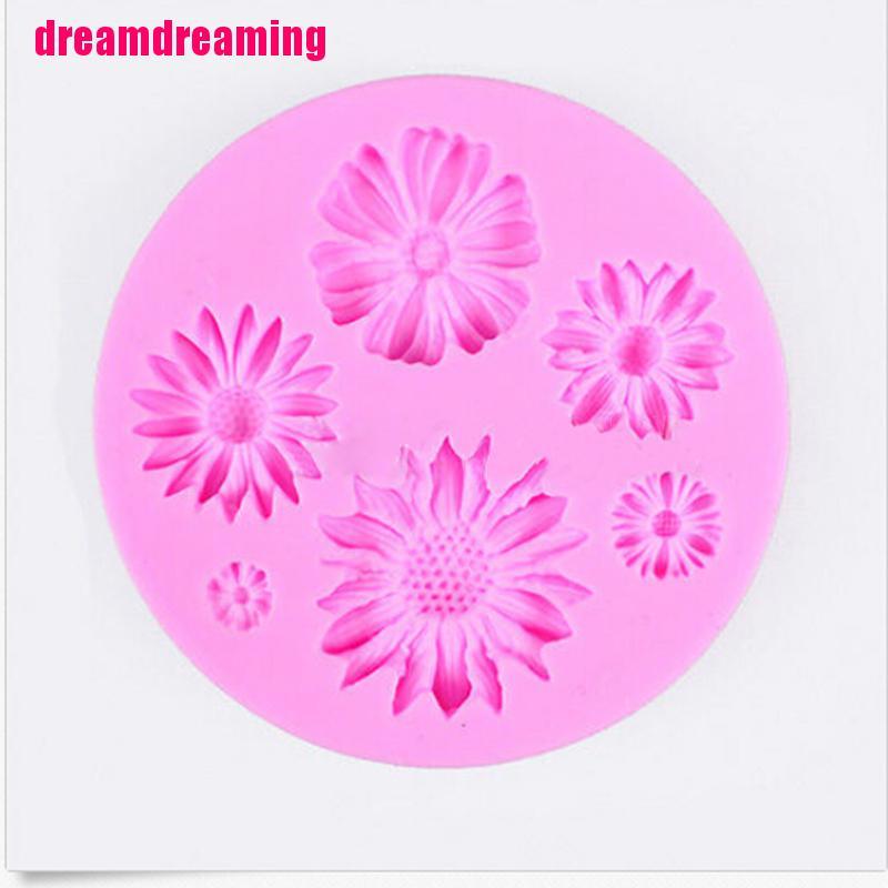 Khuôn Làm Bánh Handmade Hình Bông Hoa 3d Bằng Silicone