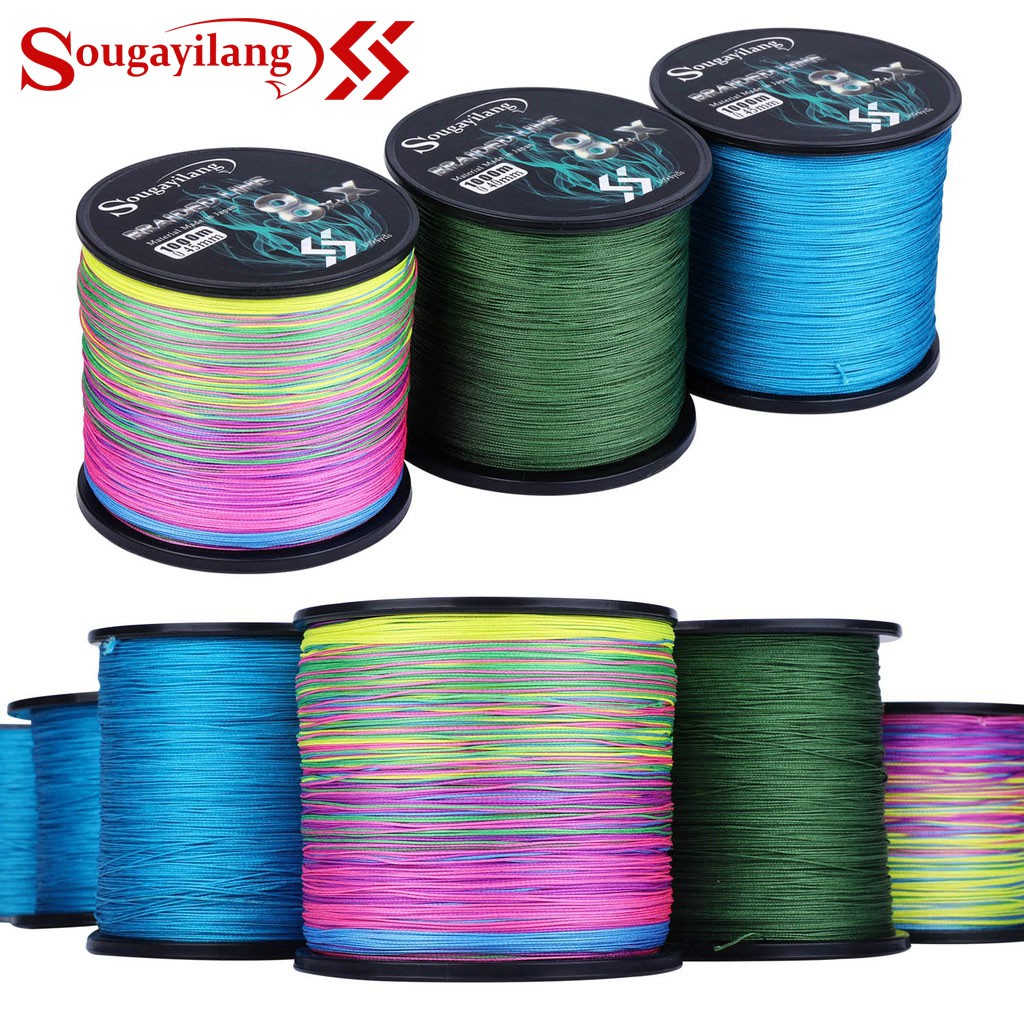 Cuộn dây câu cá Sougayilang thiết kế nhiều sợi 8+1 từ làm từ PE chuyên dụng 500M