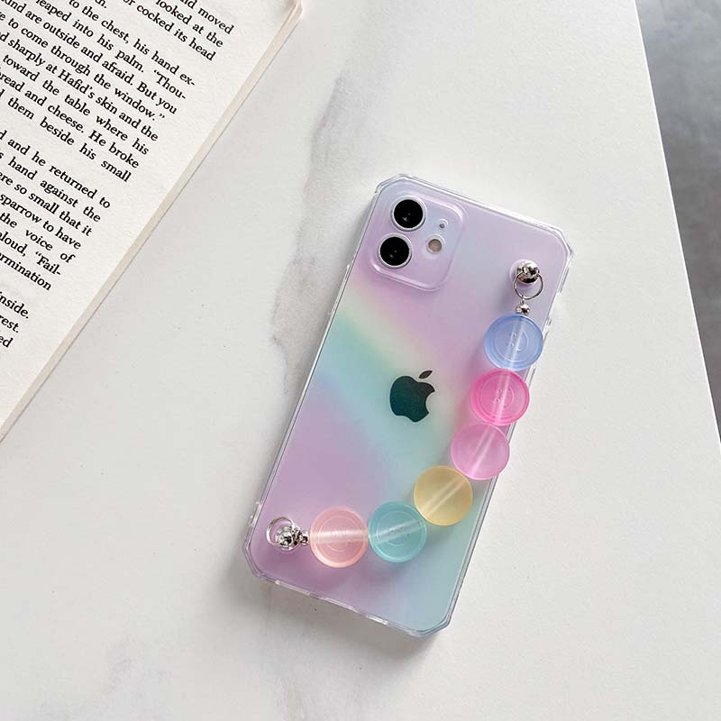 Ốp điện thoại TPU mềm có dây đeo tay hình gấu chống bẩn cho iPhone11 12 Pro Max 7 8 Plus X XS XR XSMAX AISMALLNUT