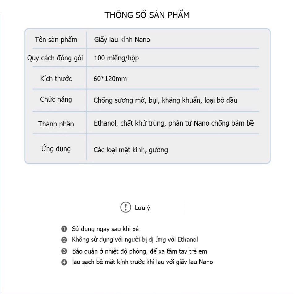Khăn lau kính Jiezhiliangpin , khăn giấy chống bám hơi nước, giấy lau kính chống mờ sương, mồ hôi, chống nhờn và hơi nướ