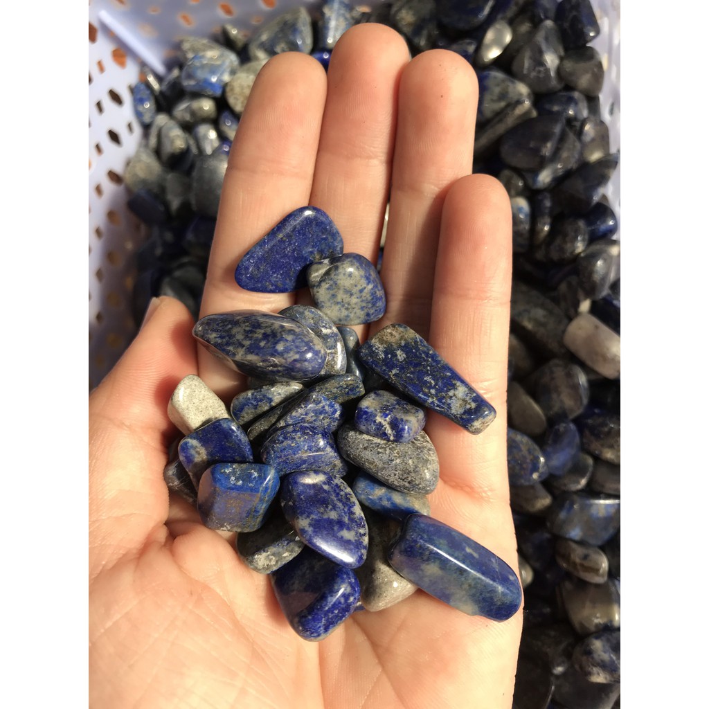 Đá vụn tinh thể Lapis Lazuli tư nhiên thanh tẩy phong thủy, túi 100g