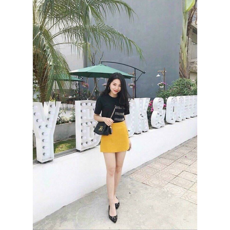 chân váy chữ A có quần trong