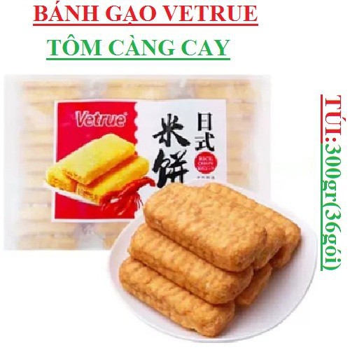 BÁNH GẠO VETRUE TRỨNG CHẢY/ PHÔ MAI/ TÔM HÙM/ TRỨNG MUỐI/ RAU CỦ 320G SIÊU NGON