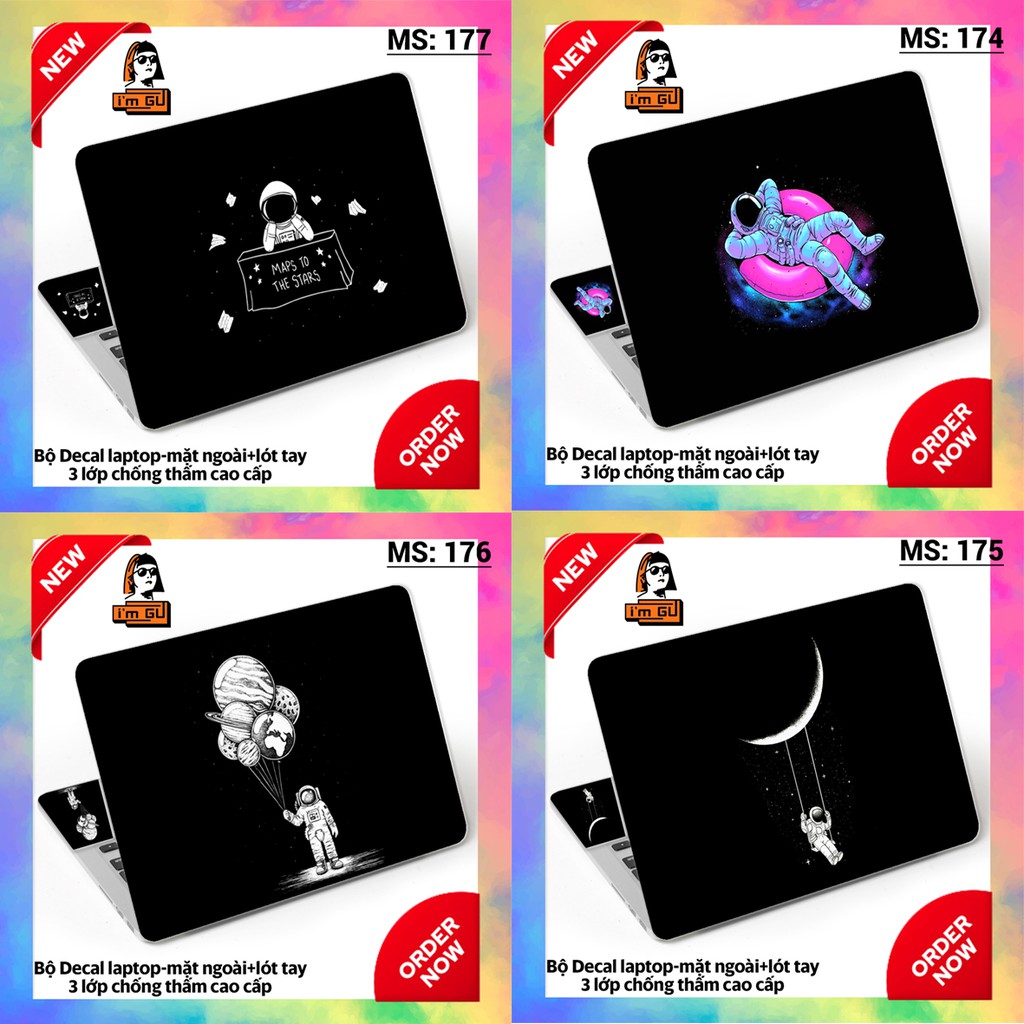DECAL DÁN BẢO VỆ TRANG TRÍ LAPTOP Decal cao cấp 3 lớp chống thấm TẤT CẢ CÁC DÒNG MÁY MACBOOK/ACER/HP/DELL