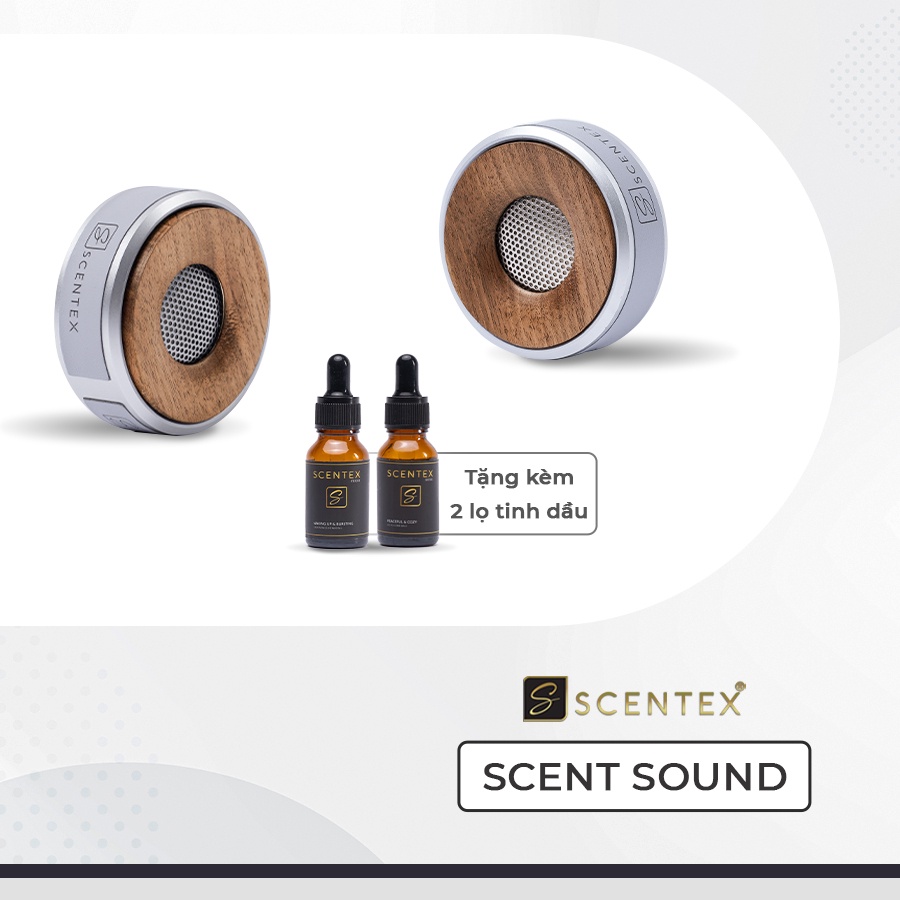 Nước hoa xe hơi cao cấp Scent Sound, khử mùi chống say xe, thoải mái tinh thần, tặng kèm tinh dầu, Thương hiệu Scentex