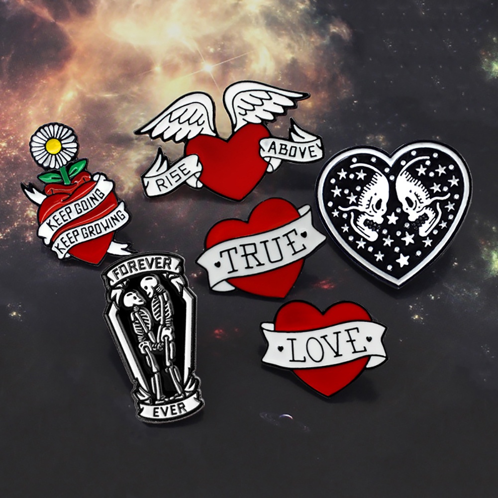 Ghim cài áo hình trái tim xinh xắn dành cho cả nam và nữ