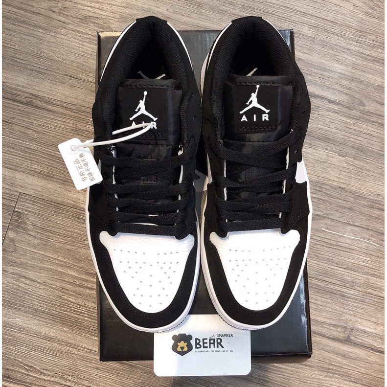 [Bear.sneaker] Giày Thể Thao JD1 Low Black And White Panda bản SC.