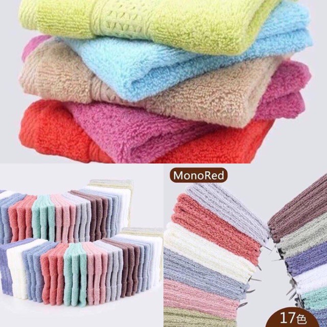 Bộ 3 Khăn Mặt Xuất Nhật Khổ 34x34cm Vải Cotton Mềm Mại - An Toàn Cho Da