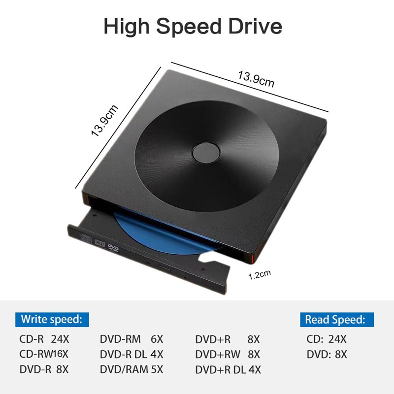 Ổ Đĩa Cd Dvd Gắn Ngoài Usb 3.0 Tiện Dụng Cho Mac / Windows | BigBuy360 - bigbuy360.vn