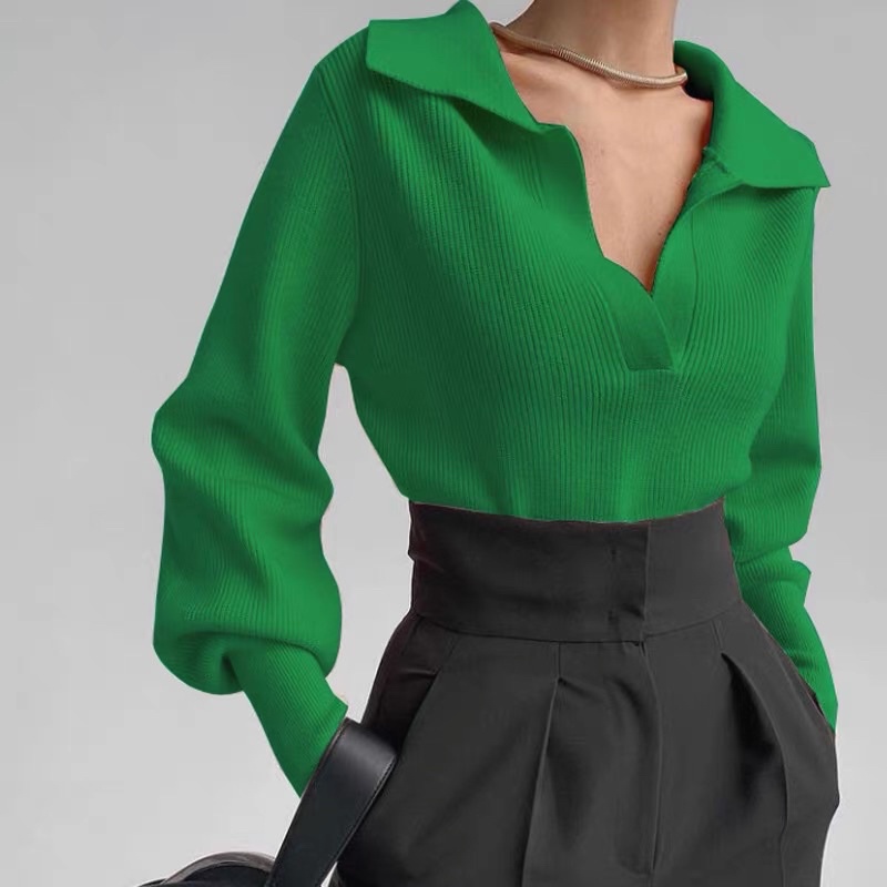 áo len cổ bẻ -M4outfit