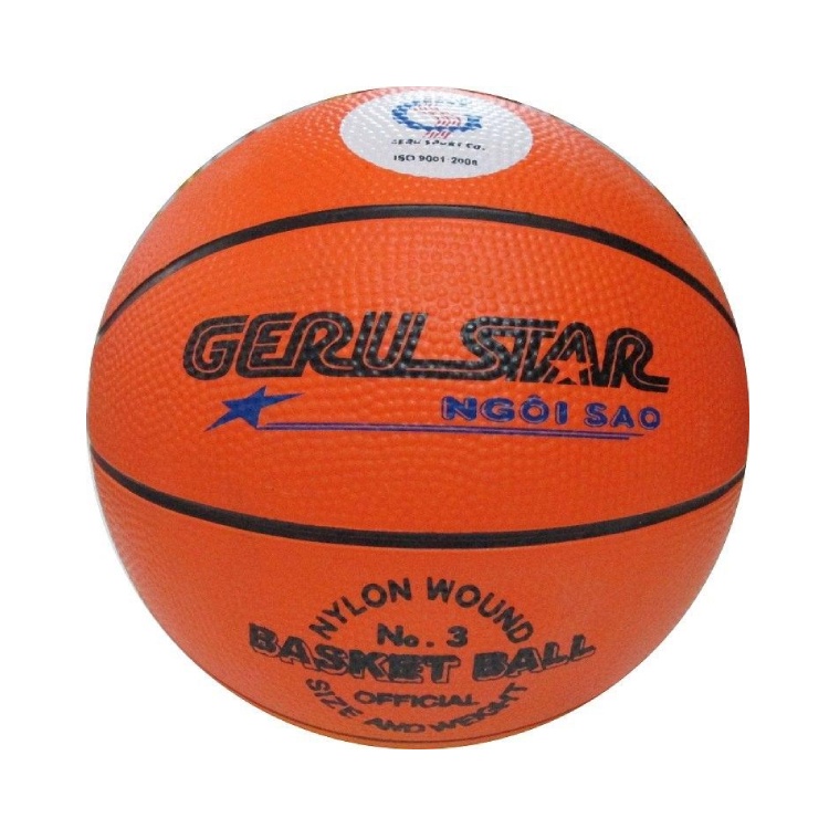 Quả bóng rổ GeruStar Cao Su size B3, B5, B6, B7 - Dungcusport tặng lưới + kim bơm