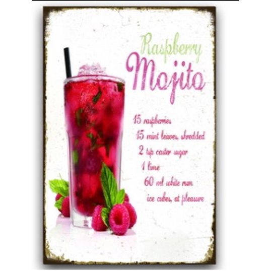 20x30cm Tranh thiếc chủ đề RƯỢU trang trí quán bar, pub, beer club,...