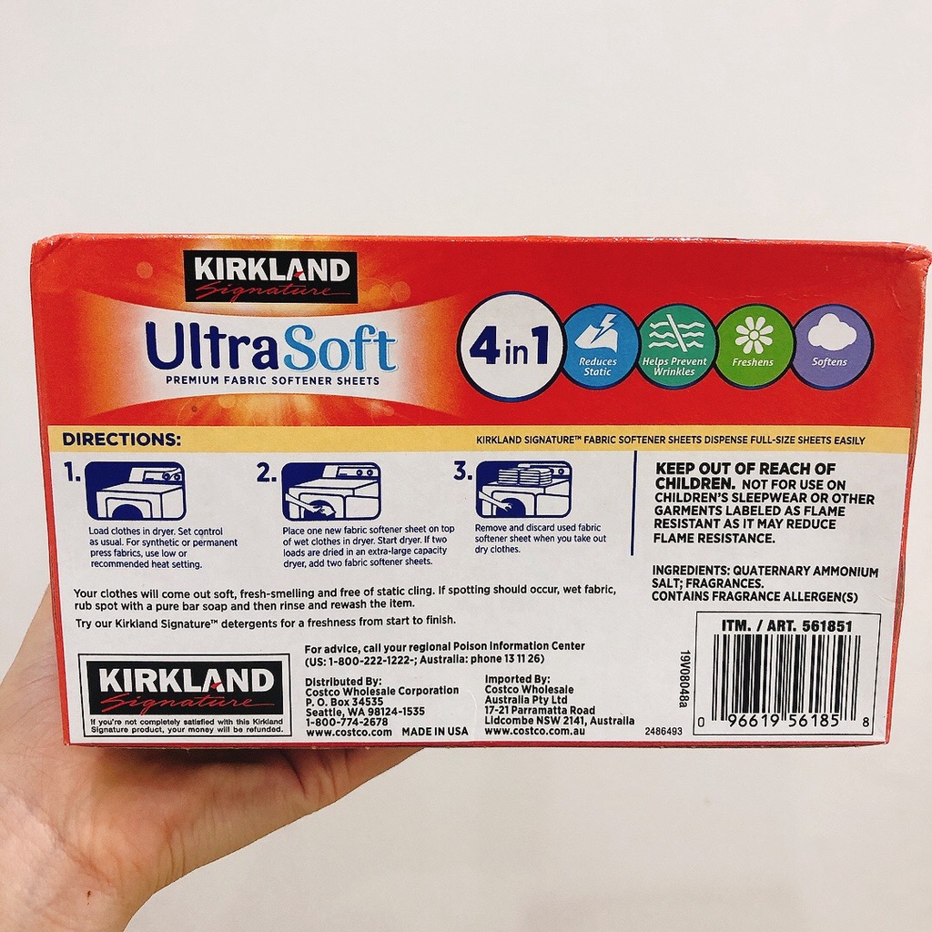 Giấy thơm Kirkland 250 miếng - Mỹ - có tách lẻ 50 tờ