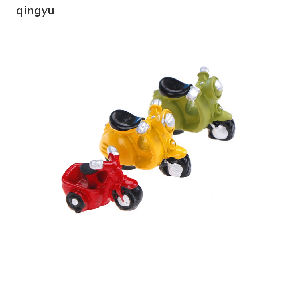 Mô Hình Xe Ba Bánh Mini Trang Trí Nhà Búp Bê