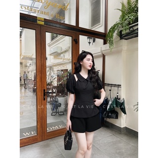 Áo cổ sen cut out vai C'est la vie