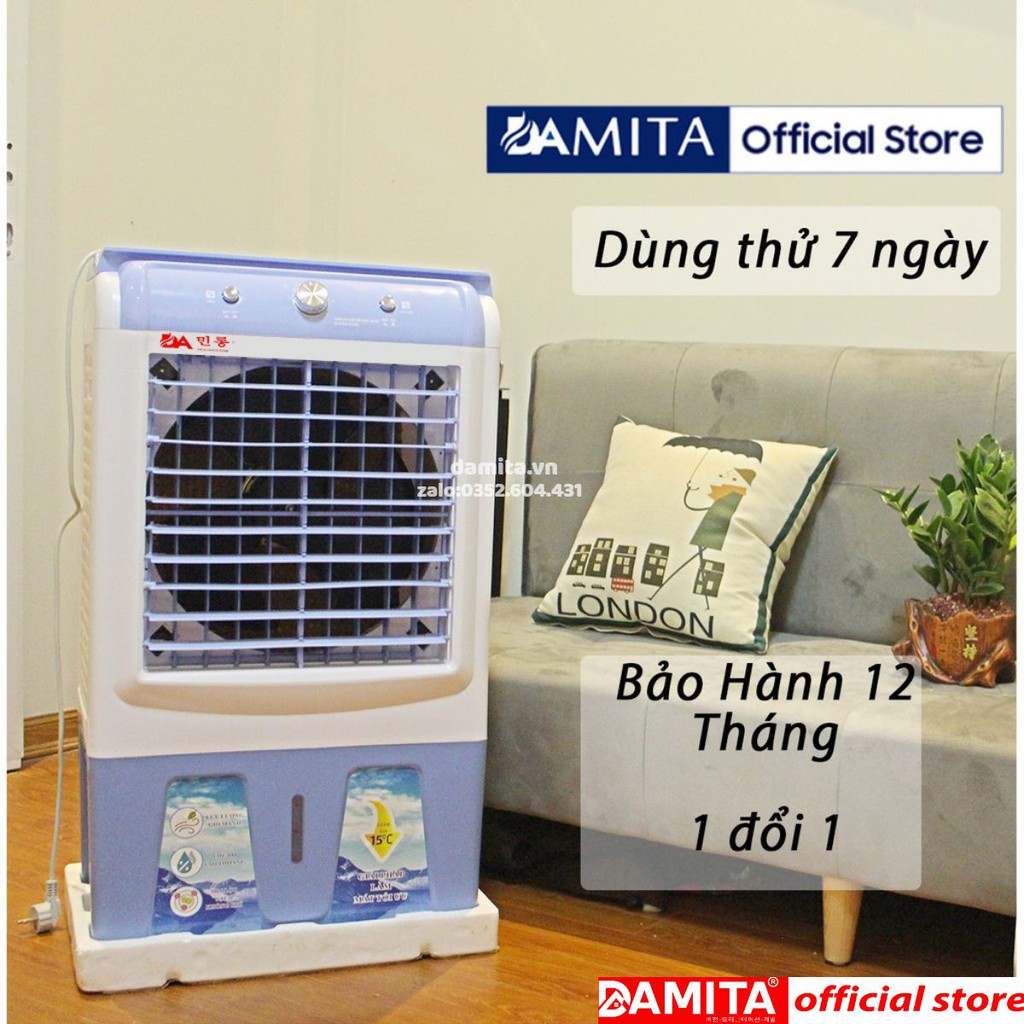 Quạt Hơi Nước Điều hòa  nhật bản DAMITA 40l 50l 60l hơi nước MÔ TƠ ĐỒNG hàng cao cấp ảnh thật giao trong ngày tại hà nội