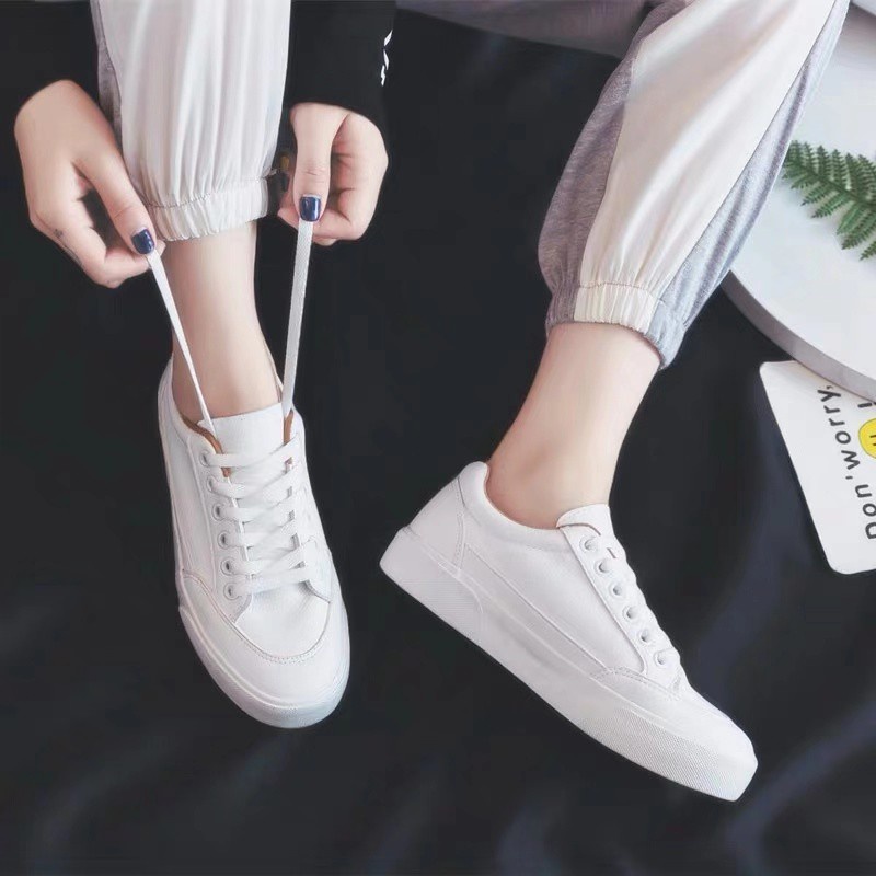 Giày Da Màu Trắng Nữ G22, Giày Thể Thao Sneaker Nữ Đẹp Hàng Cao Cấp | BigBuy360 - bigbuy360.vn